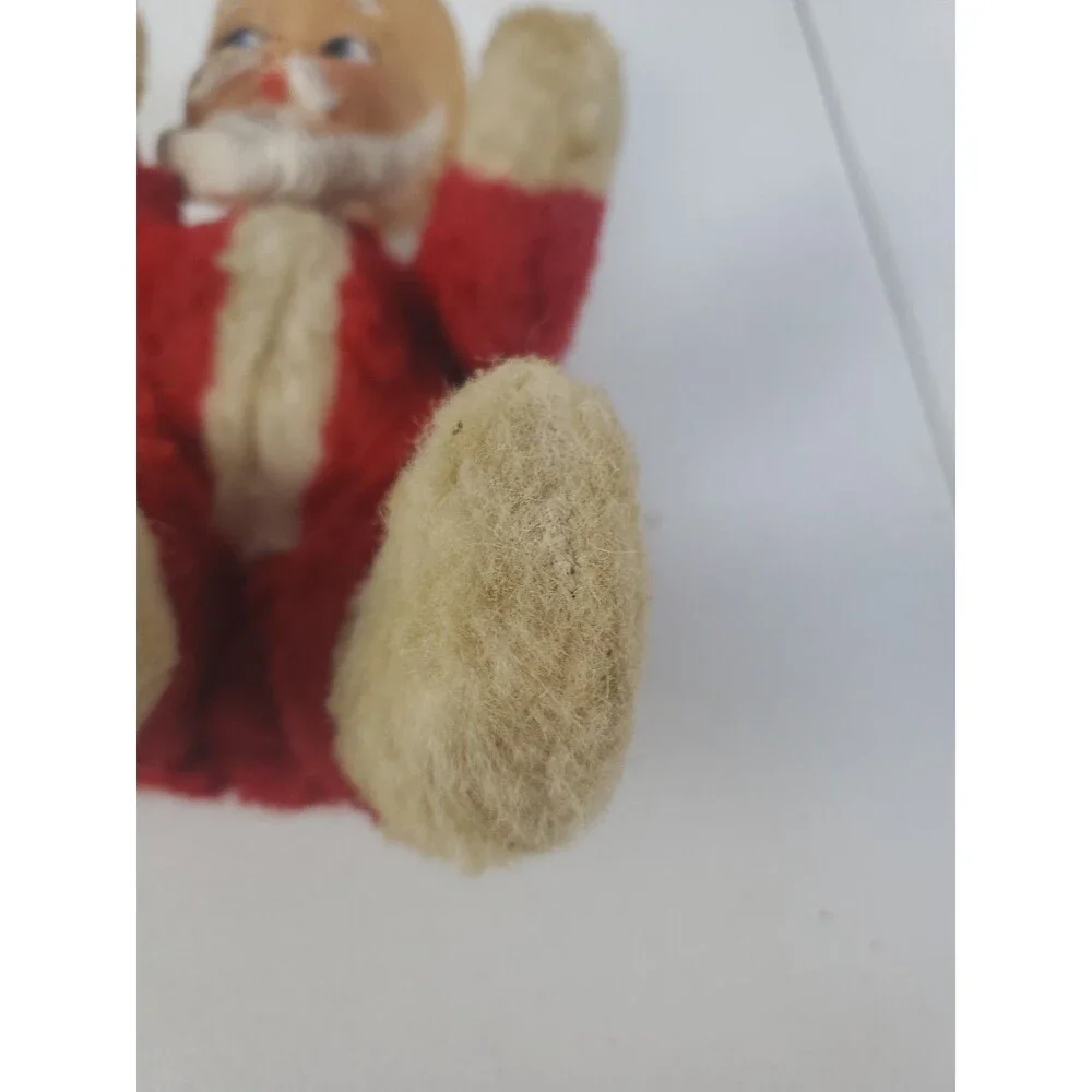 Vtg 1955Knickerbocker Toys BABY SANTA Rubber Face Plush Christmas Toy w/Tag Read